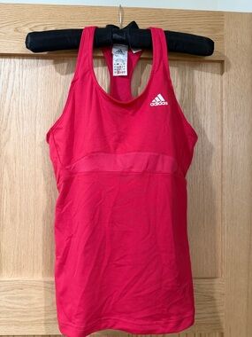adidas Women’s Bright raspberry racer back athletic tank top